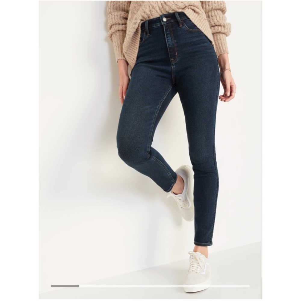 NWT Extra High Rise Dark Wash Skinny Ankle Jeans